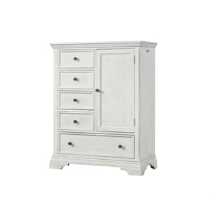 Pemberly Row Modern / Contemporary Wood Chifferobe Brushed White