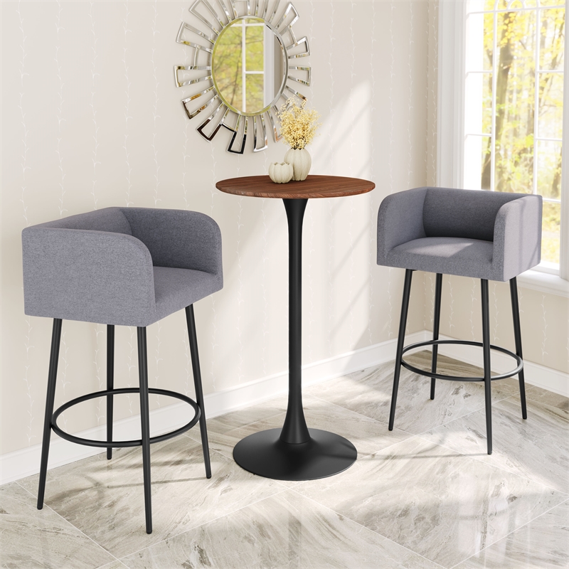 Pemberly Row Modern / Contemporary Bar Table in Brown Finish