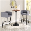 Pemberly Row Modern / Contemporary Bar Table in Brown Finish