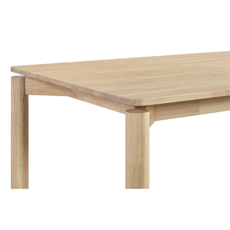 Pemberly Row Rectangular Mid-Century Wood Dining Table White Washed