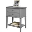Pemberly Row Modern / Contemporary 2 Drawer Accent Table in Gray