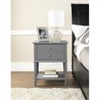 Pemberly Row Modern / Contemporary 2 Drawer Accent Table in Gray