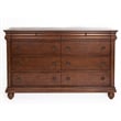 Pemberly Row Modern / Contemporary Wood Cherry Dresser & Mirror