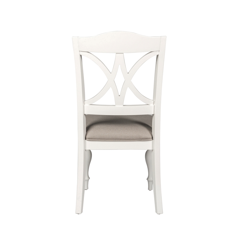 Pemberly Row Modern / Contemporary White 5 Piece Pedestal Table Set