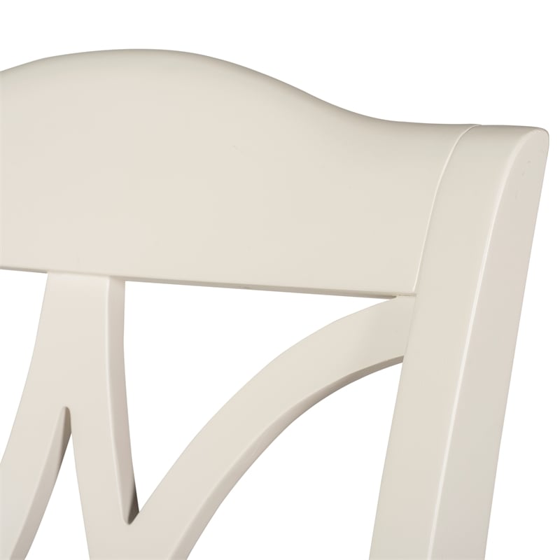 Pemberly Row Modern / Contemporary White 5 Piece Pedestal Table Set