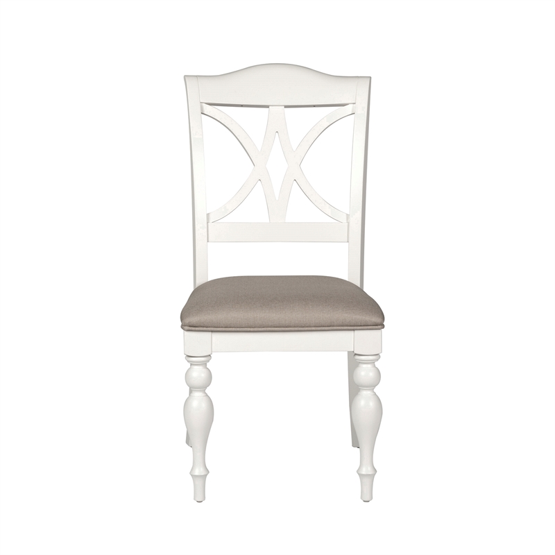 Pemberly Row Modern / Contemporary White 5 Piece Pedestal Table Set