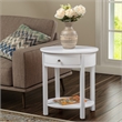 Pemberly Row Modern / Contemporary End Table in White Wood Finish