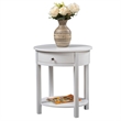 Pemberly Row Modern / Contemporary End Table in White Wood Finish