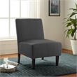 Pemberly Row Modern / Contemporary Padded Seat Accent Chair in Charcoal