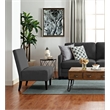 Pemberly Row Modern / Contemporary Padded Seat Accent Chair in Charcoal