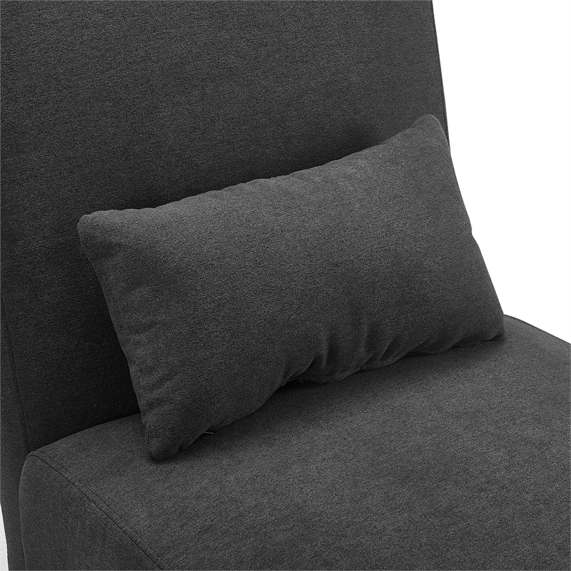 Pemberly Row Modern / Contemporary Padded Seat Accent Chair in Charcoal