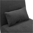 Pemberly Row Modern / Contemporary Padded Seat Accent Chair in Charcoal