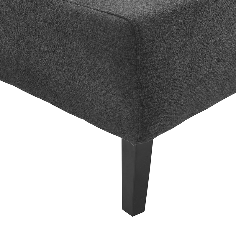 Pemberly Row Modern / Contemporary Padded Seat Accent Chair in Charcoal