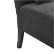 Pemberly Row Modern / Contemporary Padded Seat Accent Chair in Charcoal