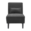 Pemberly Row Modern / Contemporary Padded Seat Accent Chair in Charcoal