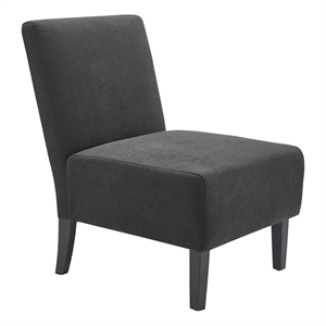 Pemberly Row Modern / Contemporary Padded Seat Accent Chair in Charcoal