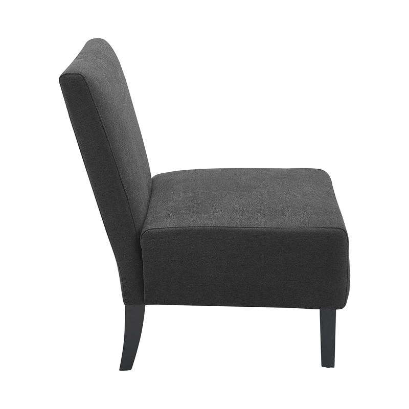 Pemberly Row Modern / Contemporary Padded Seat Accent Chair in Charcoal