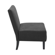 Pemberly Row Modern / Contemporary Padded Seat Accent Chair in Charcoal