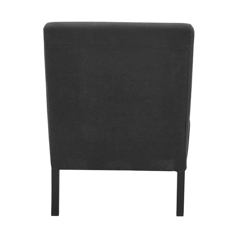 Pemberly Row Modern / Contemporary Padded Seat Accent Chair in Charcoal