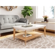 Pemberly Row Modern Universal Coffee Table Modern Oak and White
