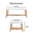 Pemberly Row Modern Universal Coffee Table Modern Oak and White
