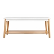 Pemberly Row Modern Universal Coffee Table Modern Oak and White
