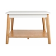 Pemberly Row Modern Universal Coffee Table Modern Oak and White
