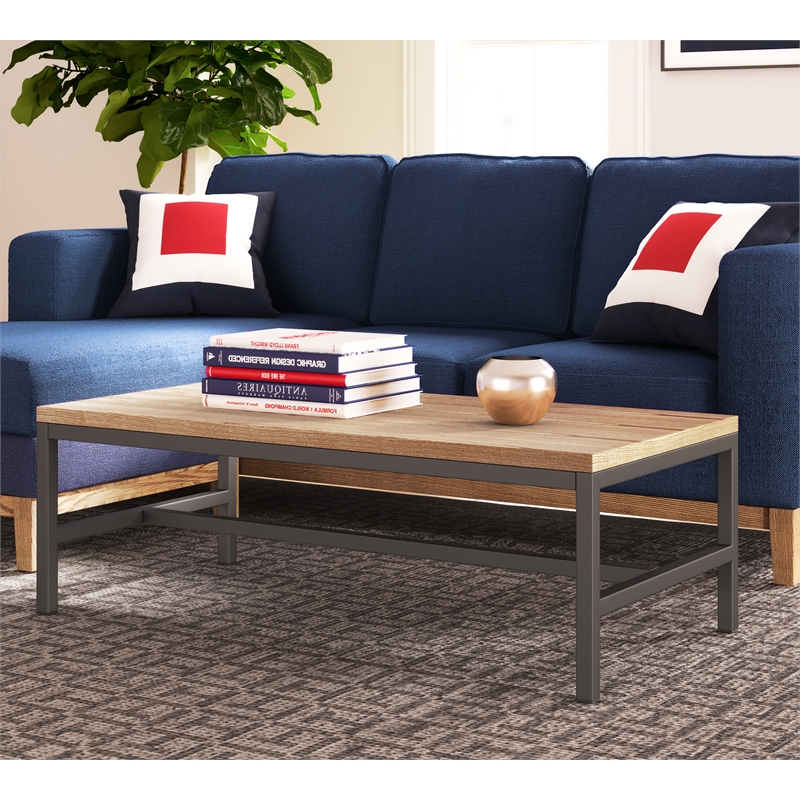 Pemberly Row Modern / Contemporary Wood Coffee Table in Natural Finish