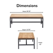 Pemberly Row Modern / Contemporary Wood Coffee Table in Natural Finish