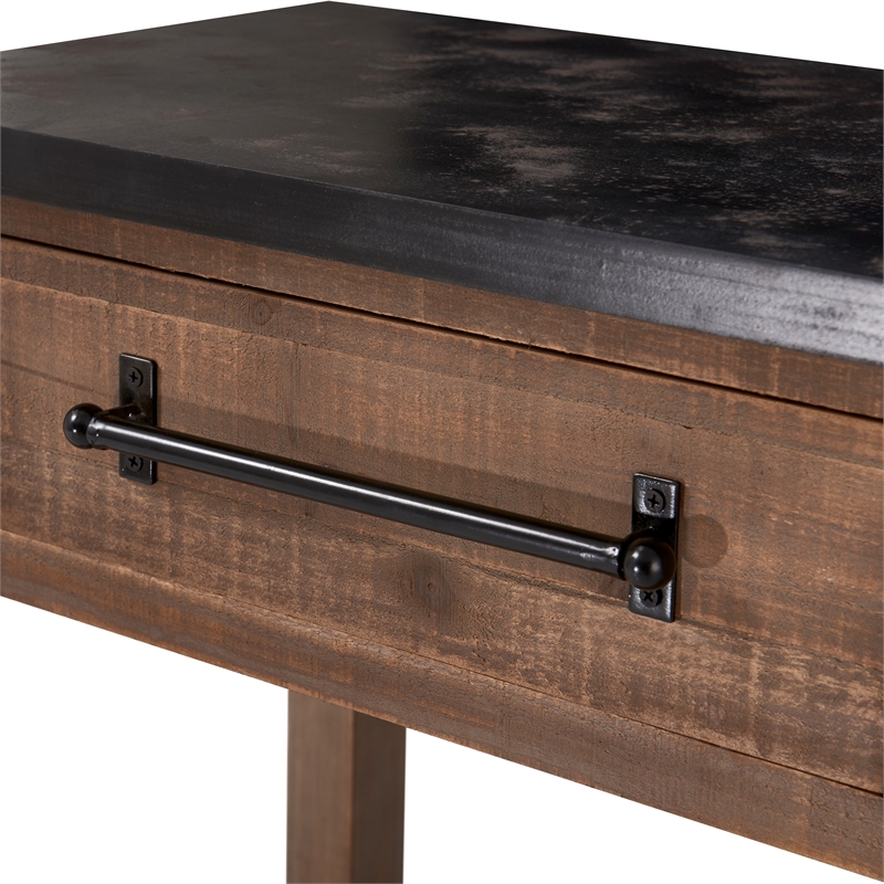 Pemberly Row Modern / Contemporary Wood Console Table in Brown