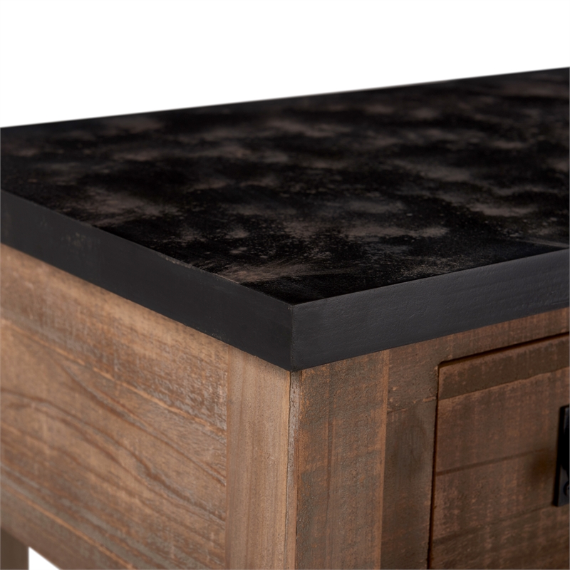 Pemberly Row Modern / Contemporary Wood Console Table in Brown
