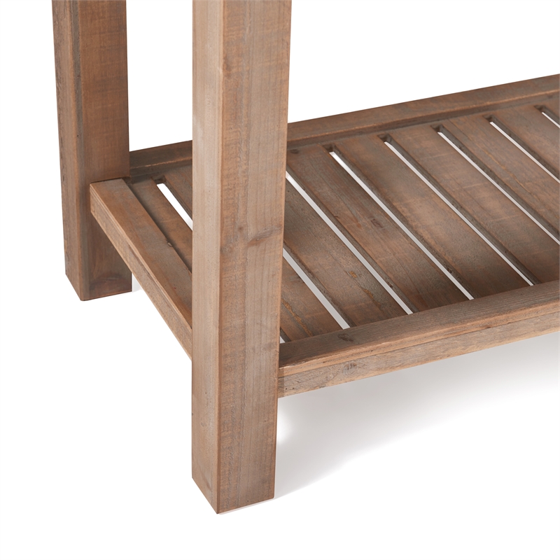 Pemberly Row Modern / Contemporary Wood Console Table in Brown