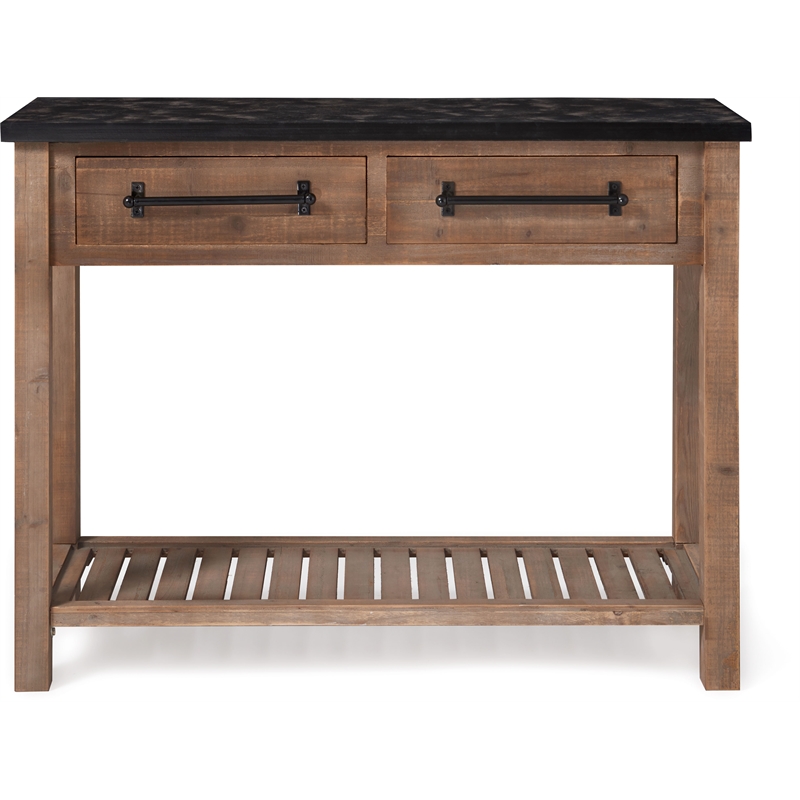 Pemberly Row Modern / Contemporary Wood Console Table in Brown