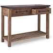 Pemberly Row Modern / Contemporary Wood Console Table in Brown