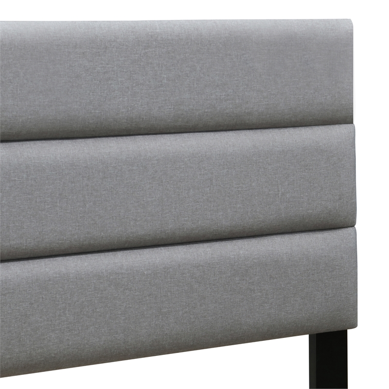 Pemberly Row Modern / Contemporary Upholstered Bed Queen Gray