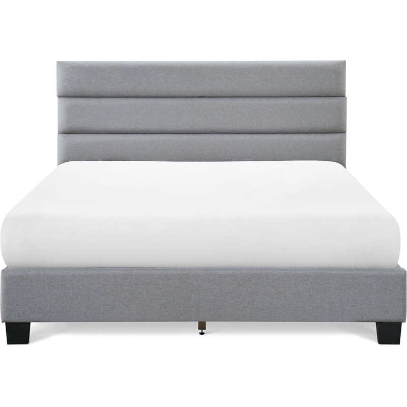 Pemberly Row Modern / Contemporary Upholstered Bed Queen Gray