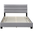 Pemberly Row Modern / Contemporary Upholstered Bed Queen Gray