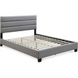 Pemberly Row Modern / Contemporary Upholstered Bed Queen Gray