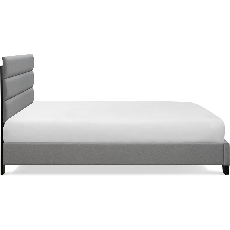 Pemberly Row Modern / Contemporary Upholstered Bed Queen Gray