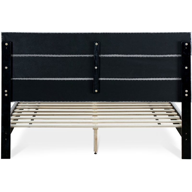 Pemberly Row Modern / Contemporary Upholstered Bed Queen Gray