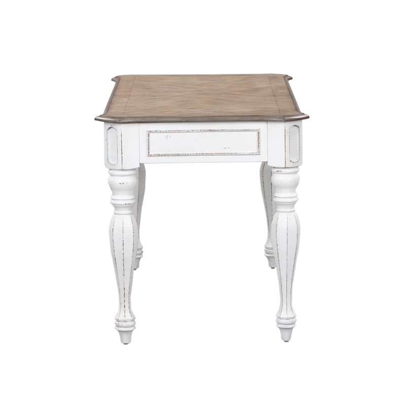 Pemberly Row Contemporary Elegant White Lift Top Writing Desk