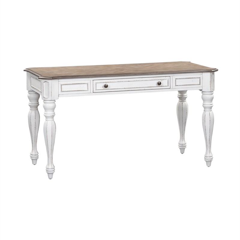 Pemberly Row Contemporary Elegant White Lift Top Writing Desk