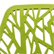 Pemberly Row Modern Dining Side Chair With Chromed Legs in Green Set of 4