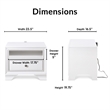 Pemberly Row Contemporary 1 Drawer Nightstand with USB White