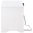 Pemberly Row Contemporary 1 Drawer Nightstand with USB White