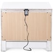 Pemberly Row Contemporary 1 Drawer Nightstand with USB White