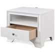 Pemberly Row Contemporary 1 Drawer Nightstand with USB White