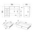Pemberly Row Contemporary Desk with 5 Drawers in Black Woodgrain
