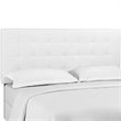 Pemberly Row Tufted Full/Queen Faux Leather Headboard in White
