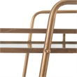 Pemberly Row Modern / Contemporary Bar Cart in Antique Gold Finish